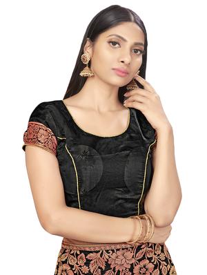 self design woven saree with blouse - 17458926 - Standard Image - 3