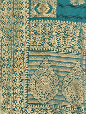 self design woven saree with blouse - 17458929 - Standard Image - 5