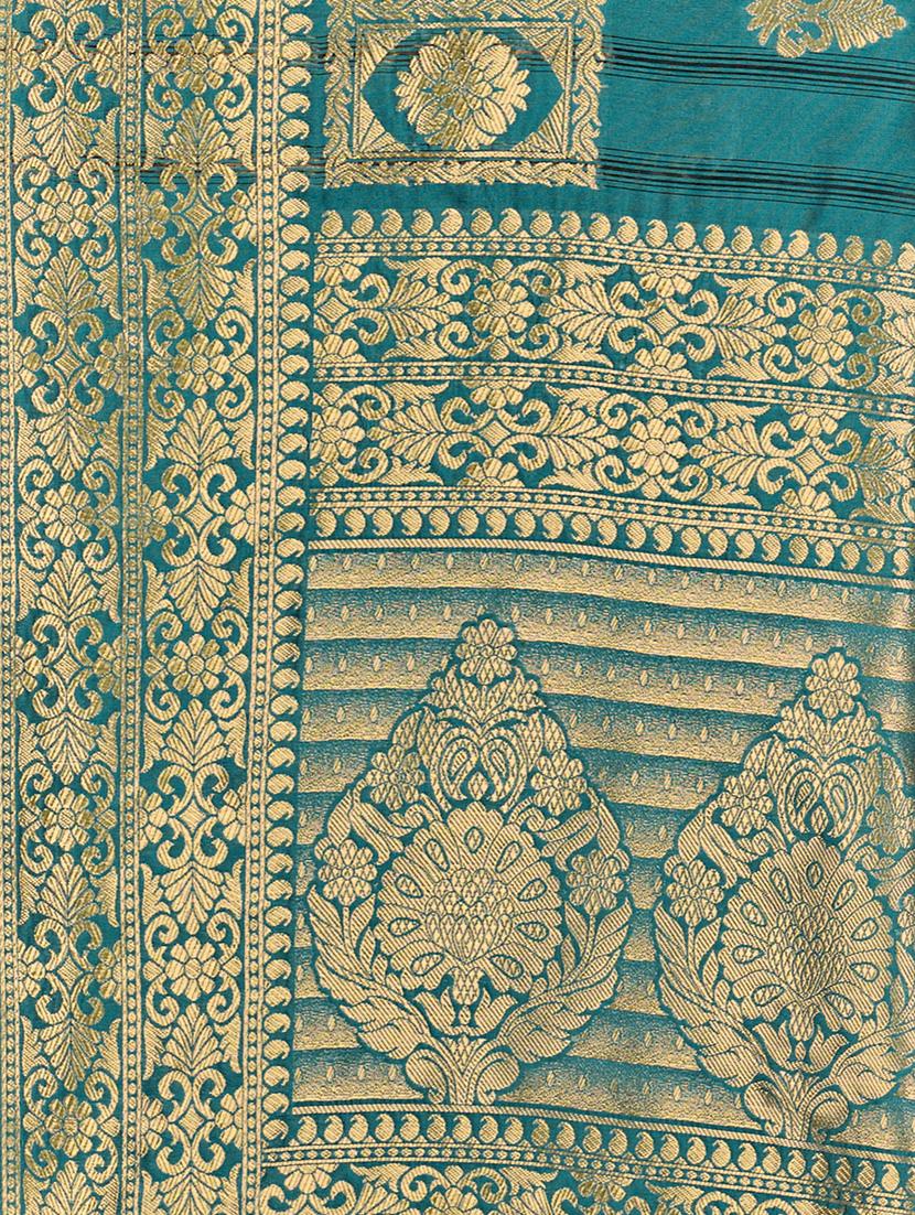self design woven saree with blouse - 17458929 - Zoom Image - 5