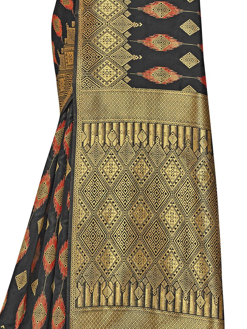 self design woven saree with blouse - 17458933 - Zoom Image - 5