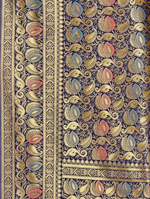 self design woven saree with blouse - 17458935 - Standard Image - 5