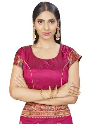 self design woven saree with blouse - 17458936 - Standard Image - 3