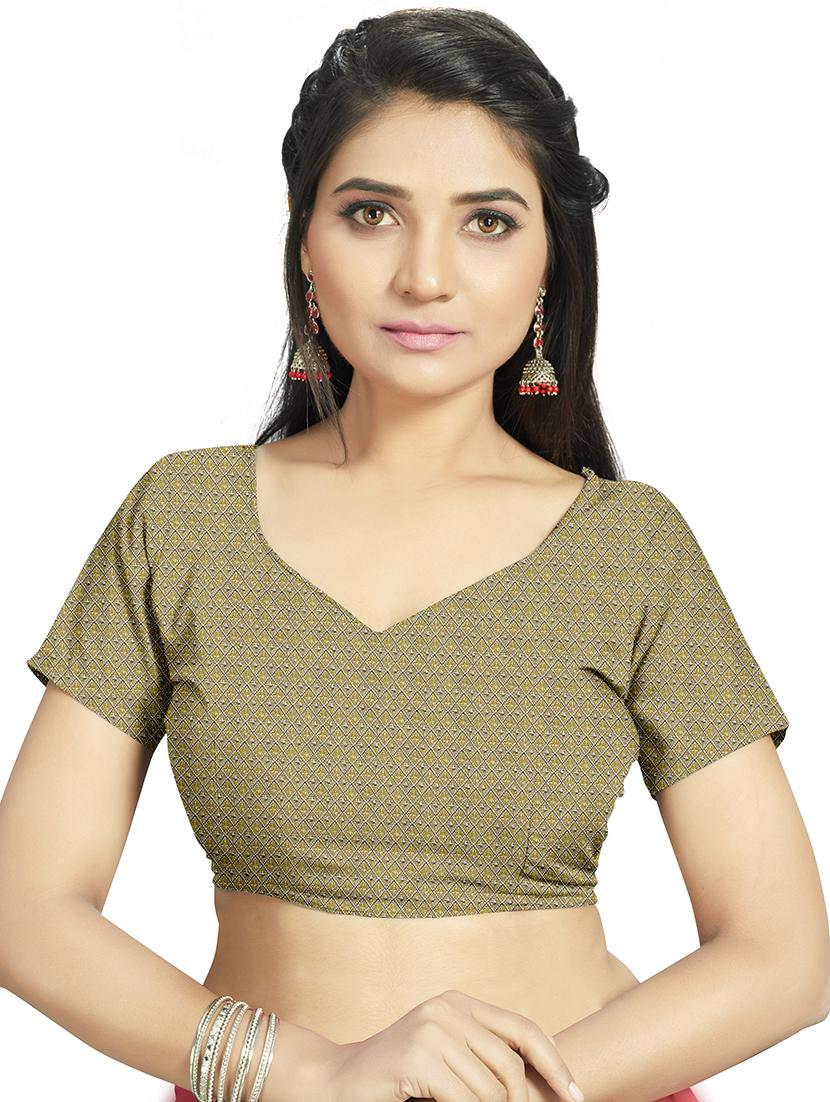 floral printed saree with blouse - 17458941 - Zoom Image - 3