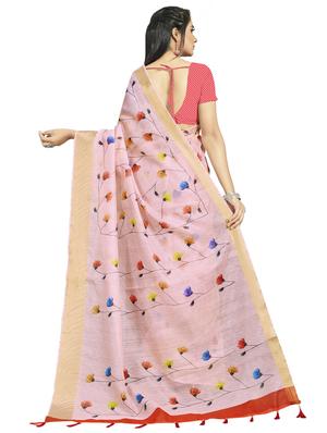 floral printed saree with blouse - 17458945 - Standard Image - 2