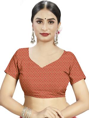 floral printed saree with blouse - 17458948 - Standard Image - 3