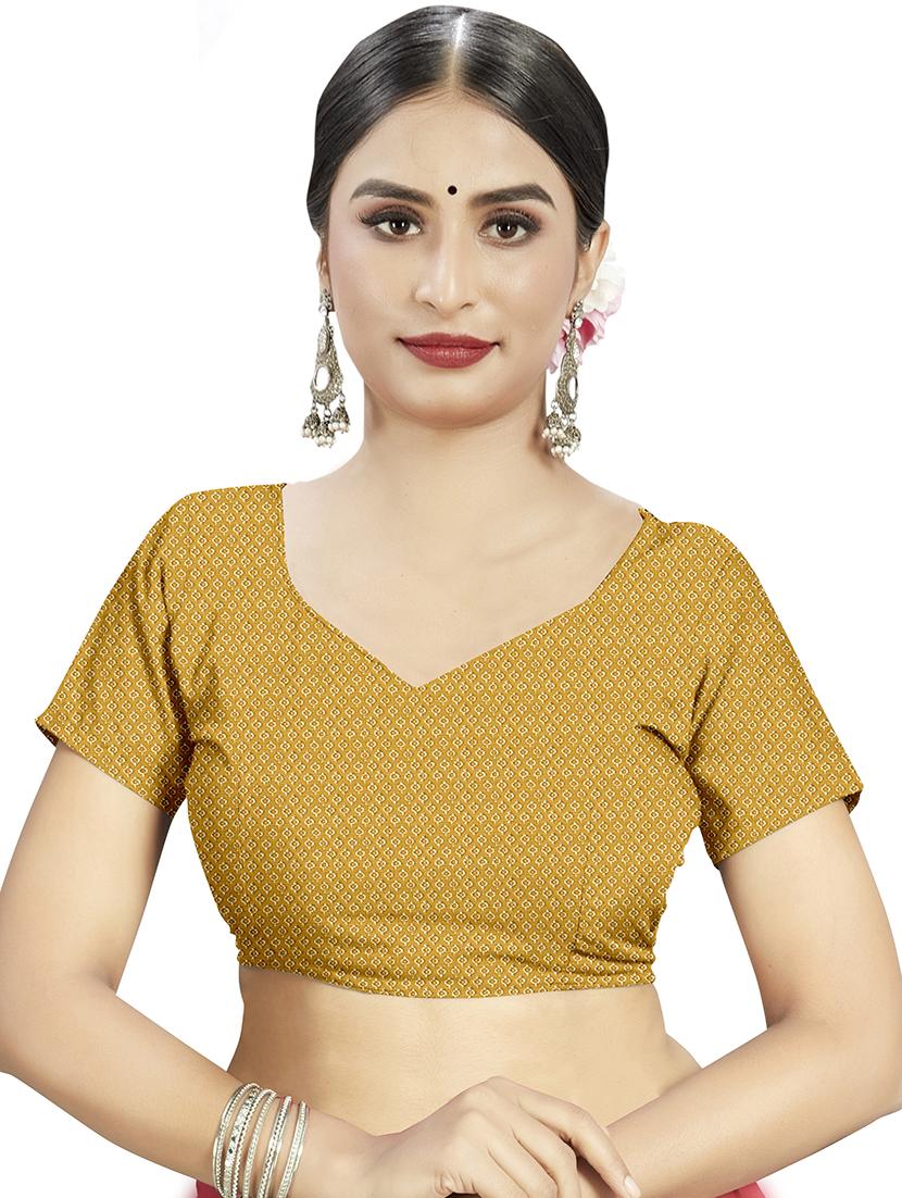 floral printed saree with blouse - 17458951 - Zoom Image - 3