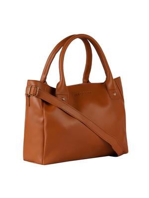 tan leatherette (pu) regular sling bag - 17459022 - Standard Image - 5