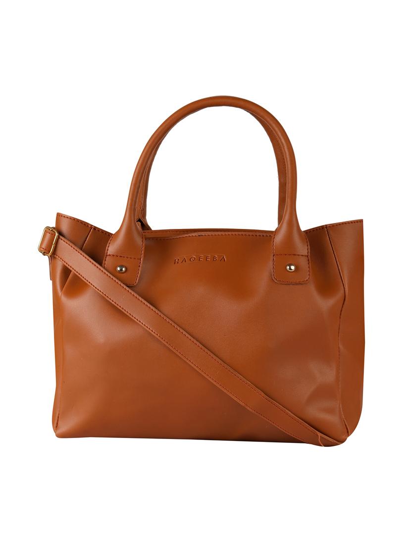 tan leatherette (pu) regular sling bag - 17459022 - Zoom Image - 1