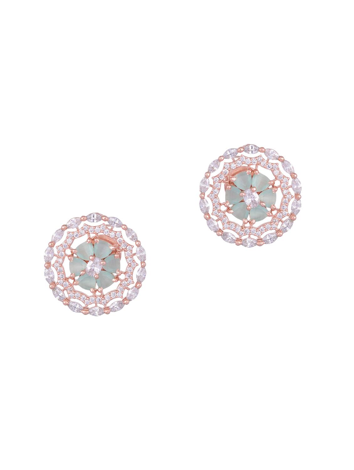green brass studs earring - 17459051 - Zoom Image - 2