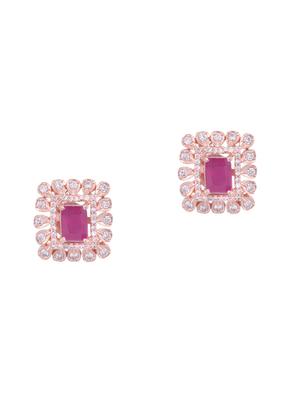 red brass studs earring - 17459054 - Standard Image - 2