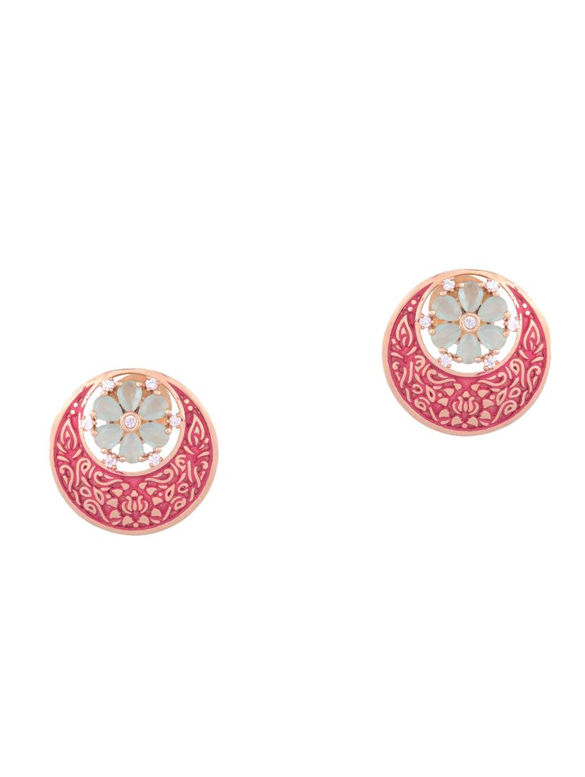 red brass studs earring - 17459056 - Zoom Image - 2