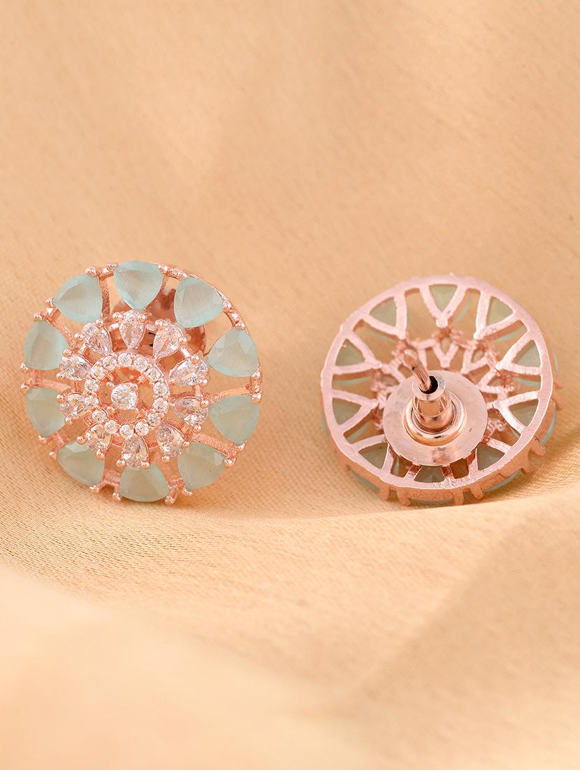green brass studs earring - 17459057 - Zoom Image - 2