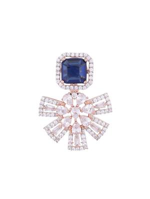 blue brass studs earring - 17459059 - Standard Image - 3
