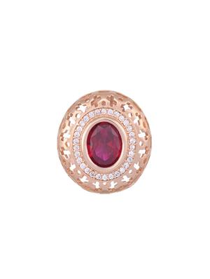 red brass studs earring - 17459065 - Standard Image - 3