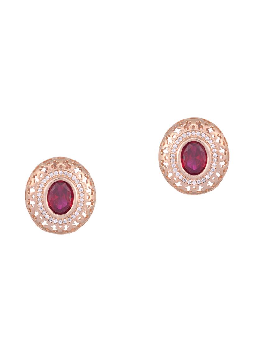 red brass studs earring - 17459065 - Zoom Image - 2