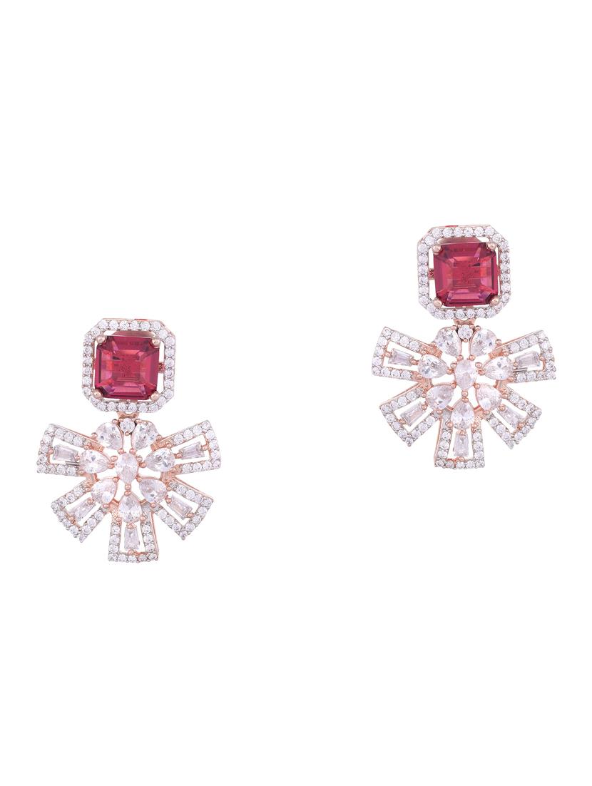 red brass drop earring - 17459069 - Zoom Image - 2