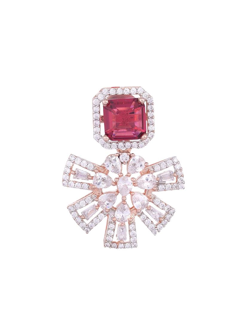 red brass drop earring - 17459069 - Zoom Image - 3