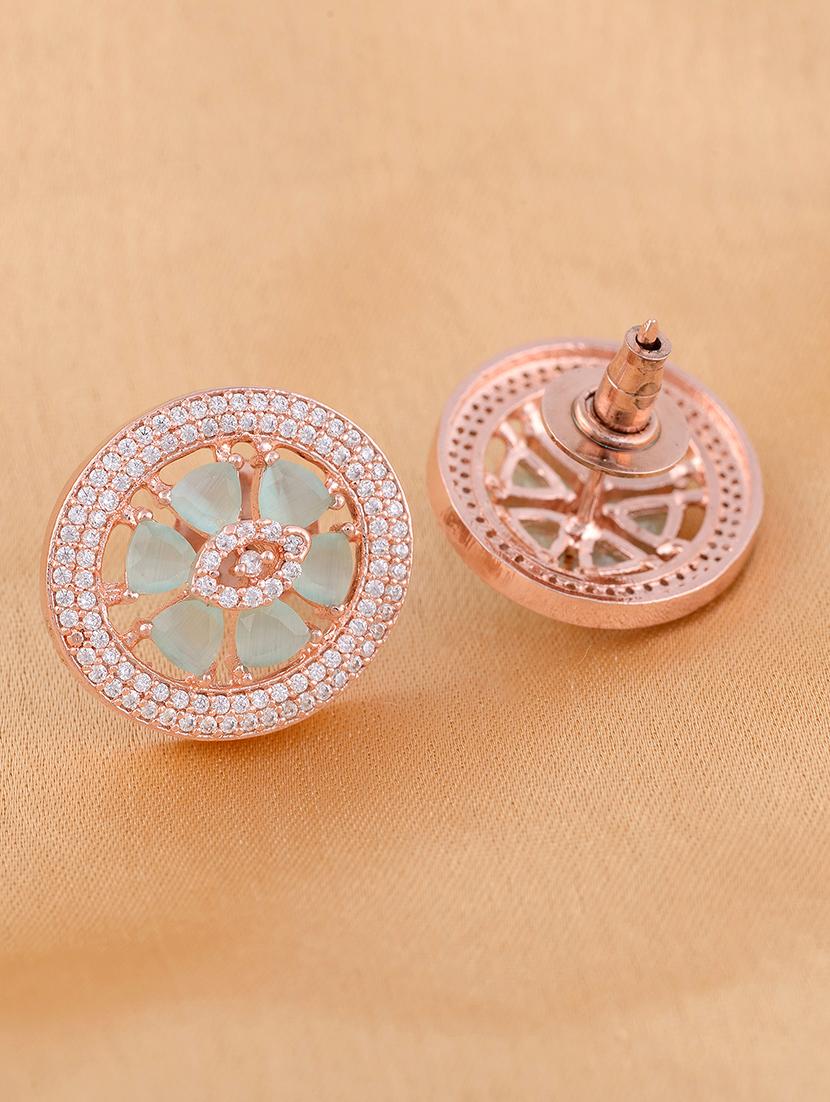 green brass studs earring - 17459077 - Zoom Image - 2