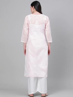 chikankari straight kurta - 17459247 - Standard Image - 4