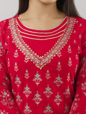 printed kurta skirt set - 17459329 - Standard Image - 6