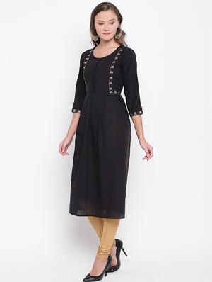 solid straight kurta - 17459416 - Standard Image - 2