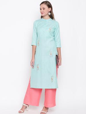 printed straight kurta - 17459427 - Standard Image - 3