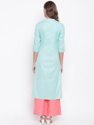 printed straight kurta - 17459427 - Standard Image - 4