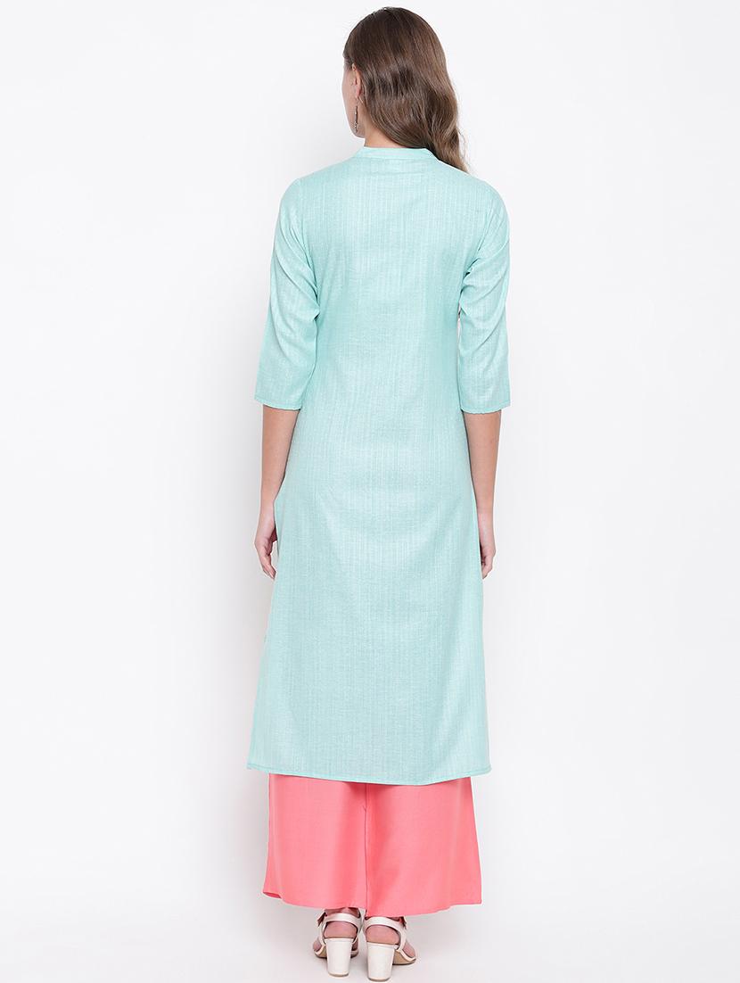 printed straight kurta - 17459427 - Zoom Image - 4