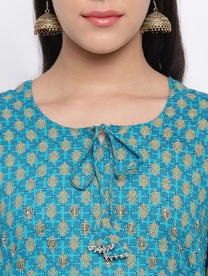 printed straight kurta - 17459480 - Standard Image - 5