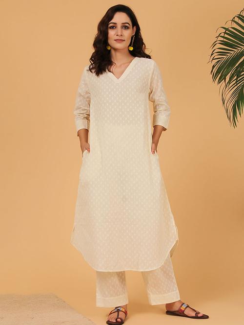 solid a-line kurta - 17459578 - Standard Image - 1