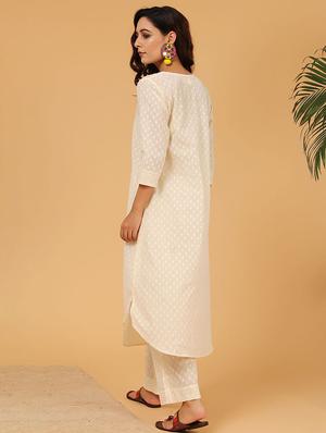 solid a-line kurta - 17459578 - Standard Image - 3