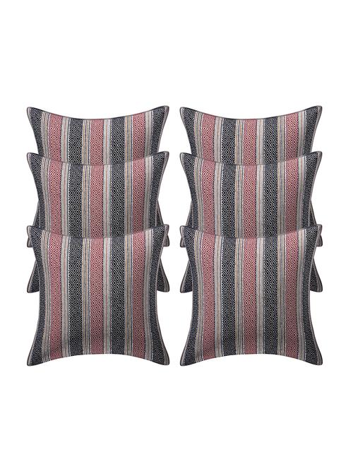 jacquard assorted cushion cover (pack of 6) - 17459599 - Standard Image - 1