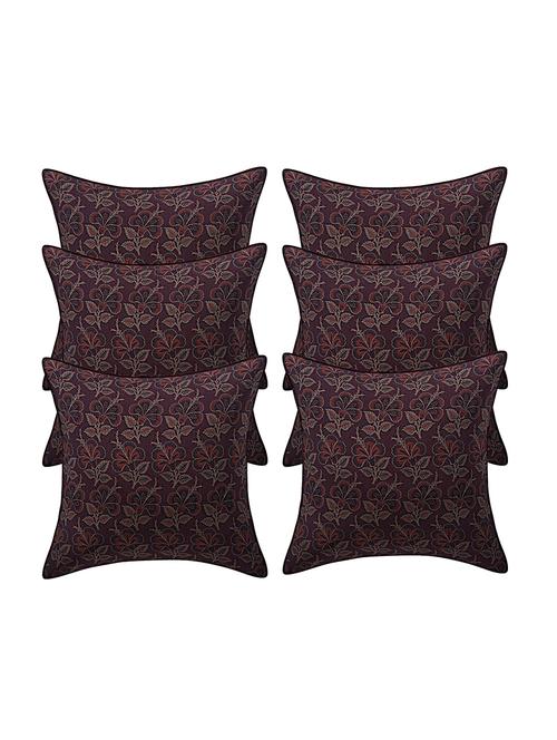 rayon assorted cushion cover (pack of 6) - 17459610 - Standard Image - 1