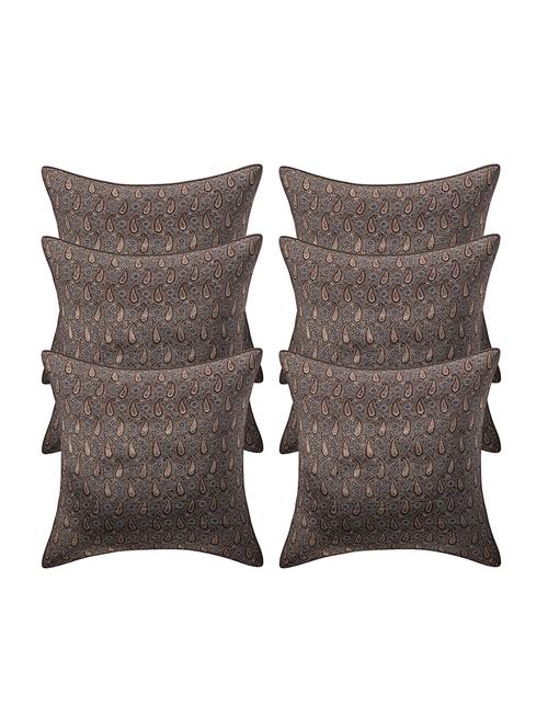 rayon assorted cushion cover (pack of 6) - 17459613 - Standard Image - 1