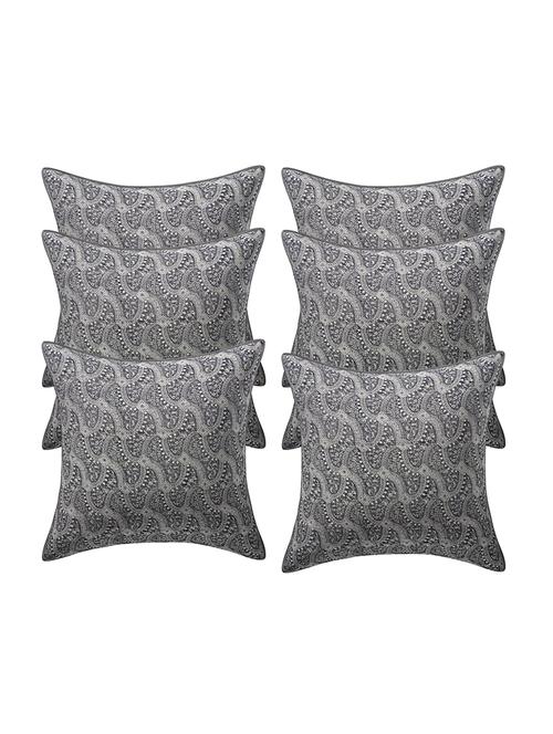 rayon assorted cushion cover (pack of 6) - 17459619 - Standard Image - 1