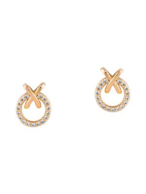 gold metal studs earring - 17459778 - Standard Image - 2
