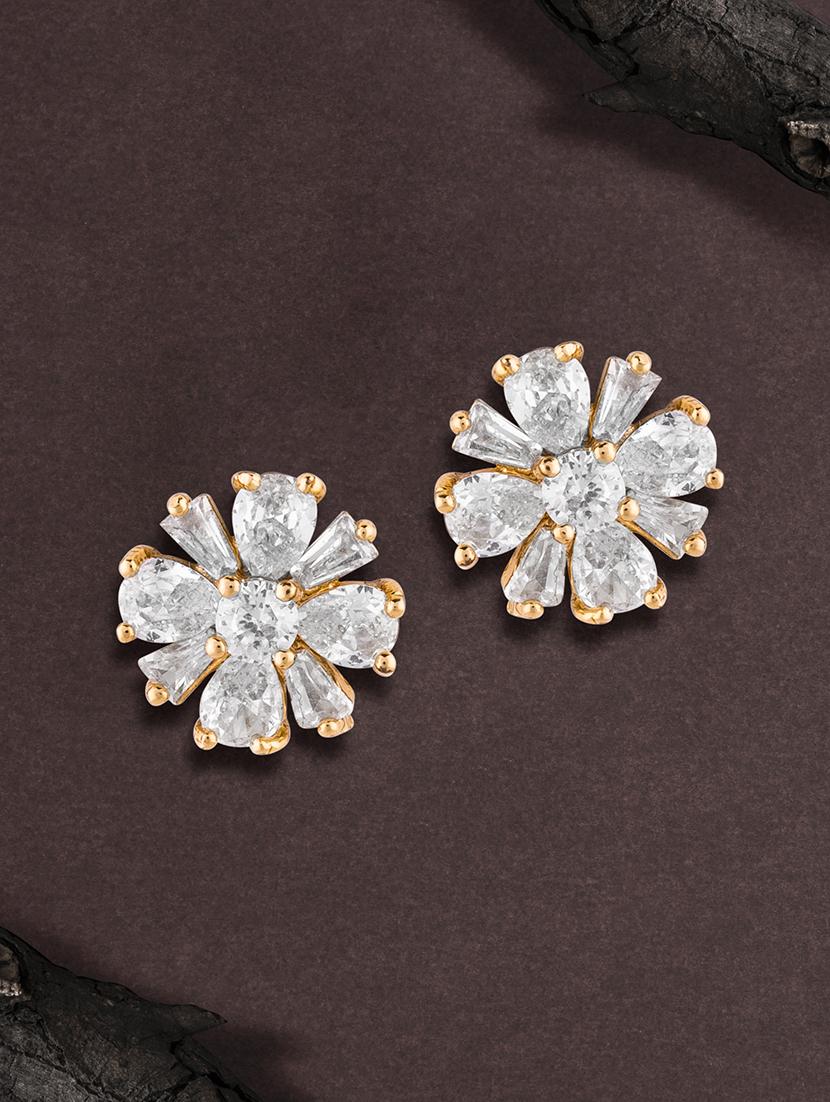 gold metal studs earring - 17459780 - Zoom Image - 1