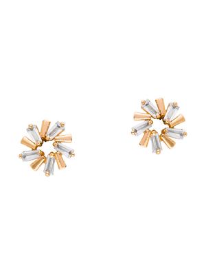 gold metal studs earring - 17459781 - Standard Image - 2