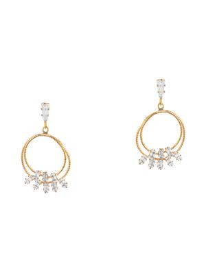 gold metal drop earring - 17459785 - Standard Image - 2