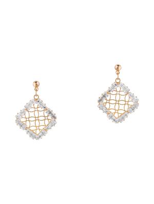gold metal drop earring - 17459786 - Standard Image - 2