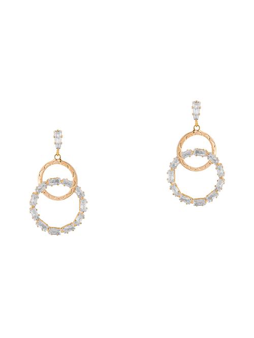 gold metal drop earring - 17459787 - Standard Image - 1
