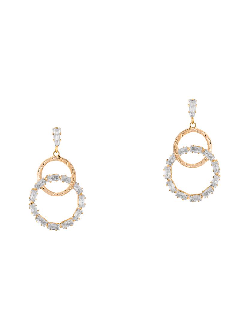 gold metal drop earring - 17459787 - Zoom Image - 1