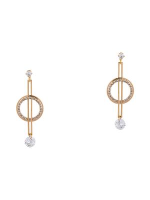 gold metal drop earring - 17459791 - Standard Image - 2