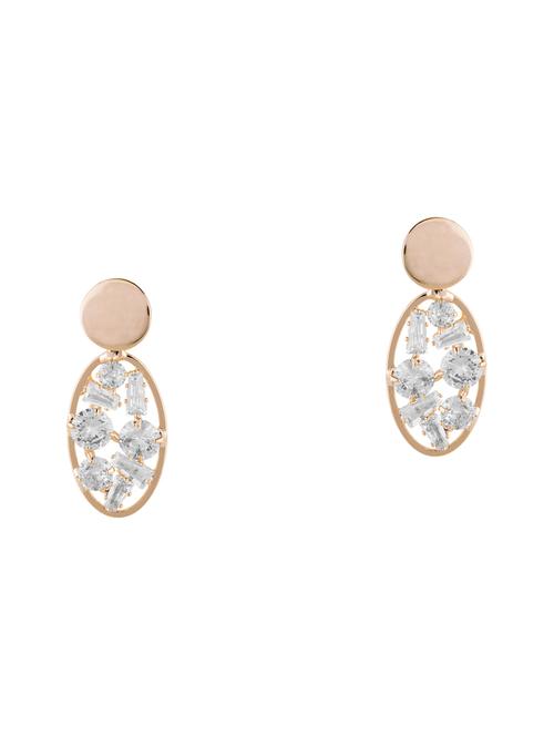 gold metal drop earring - 17459793 - Standard Image - 1
