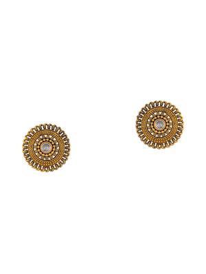 gold metal studs earring - 17459797 - Standard Image - 2