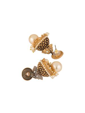 blue metal jhumka earring - 17459798 - Standard Image - 3