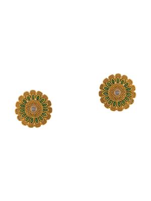 gold metal studs earring - 17459802 - Standard Image - 2