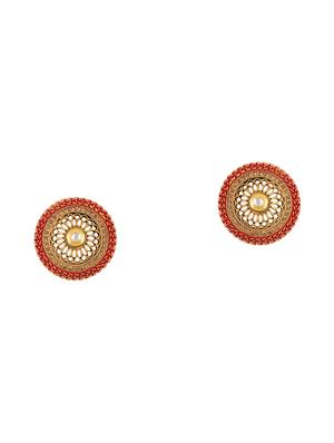 gold metal studs earring - 17459804 - Standard Image - 2