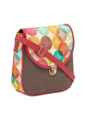brown canvas regular sling bag - 17459814 - Standard Image - 4