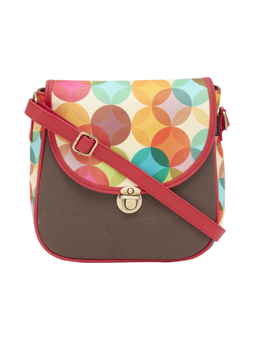 brown canvas regular sling bag - 17459814 - Zoom Image - 1